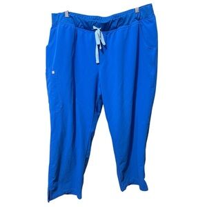 FIGS KADE Scrub Nursing Pants Royal Blue Casual Cargo Utility Comfy Workwear